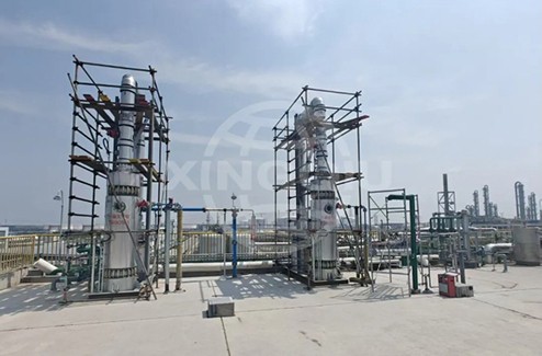 The waste sulfuric acid concentration device was successfully delivered